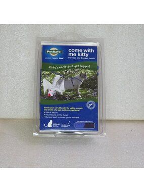 PetSafe Come With Me Kitty Harness & Bungee Leash Medium Royal Blue Navy New